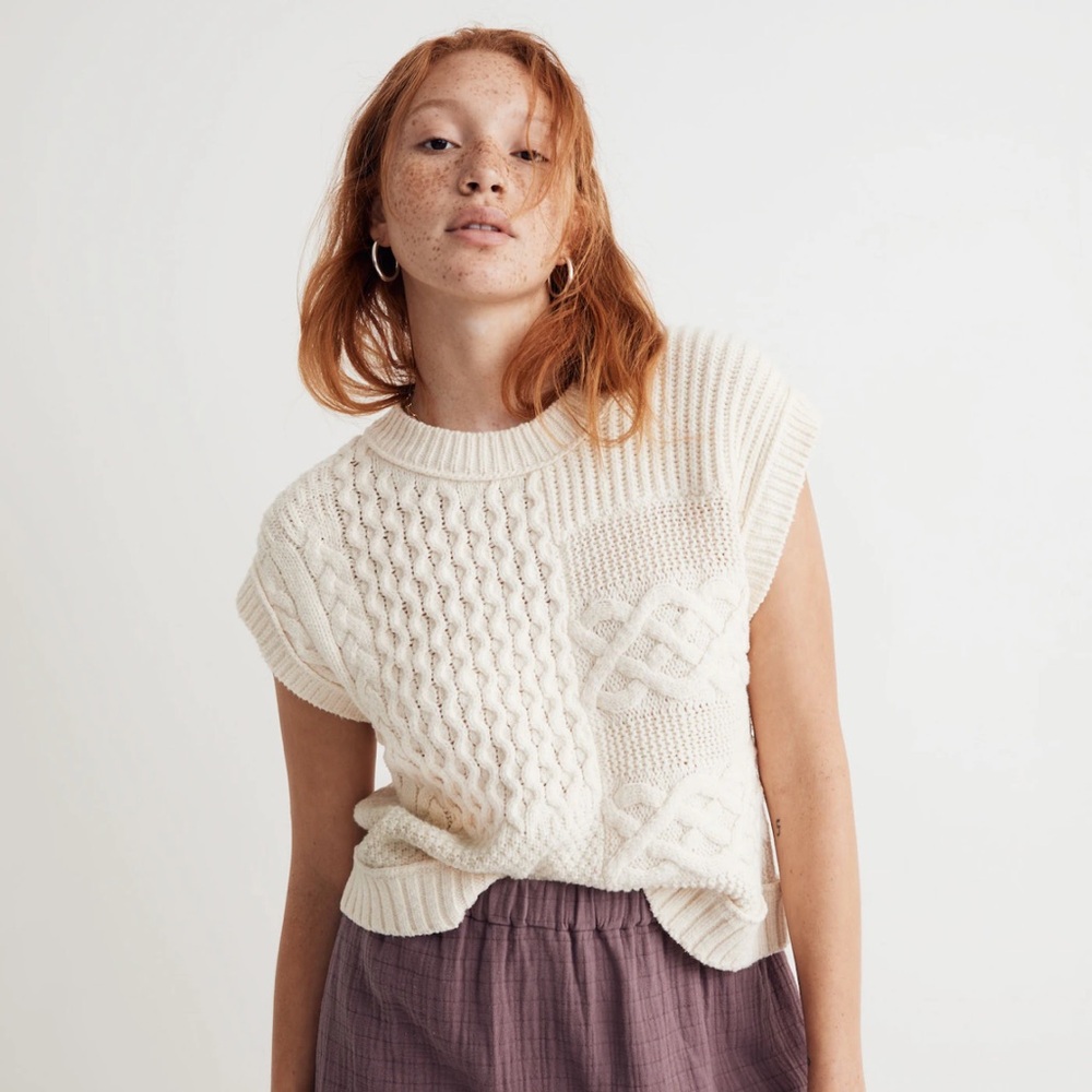 Madewell Patchwork Sweater Vest